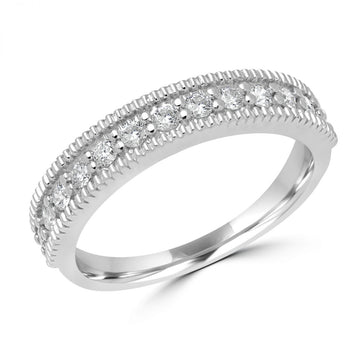 Milgrain anniversary diamond ring 0.30 (ctw) in 14k white gold