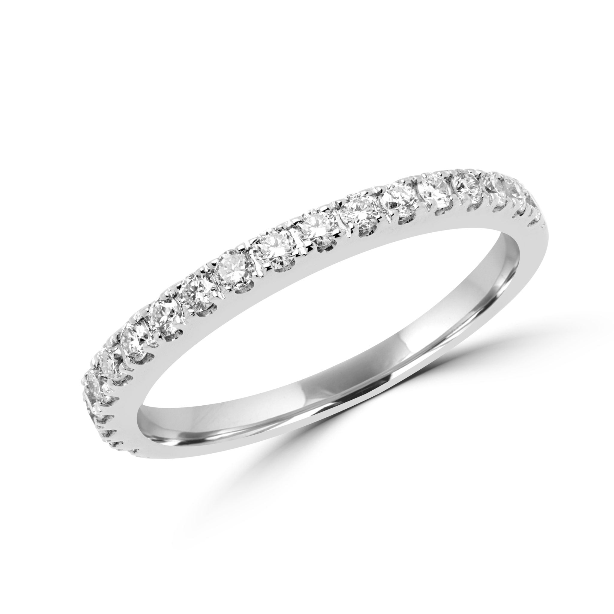 Commemorative semi-eternity diamond ring 0.38 (ctw) in white gold