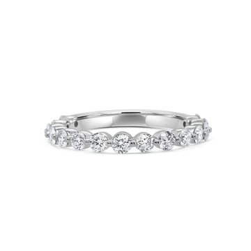 Sherring prongs semi-eternity ring 0.90 (ctw) in 14k white gold