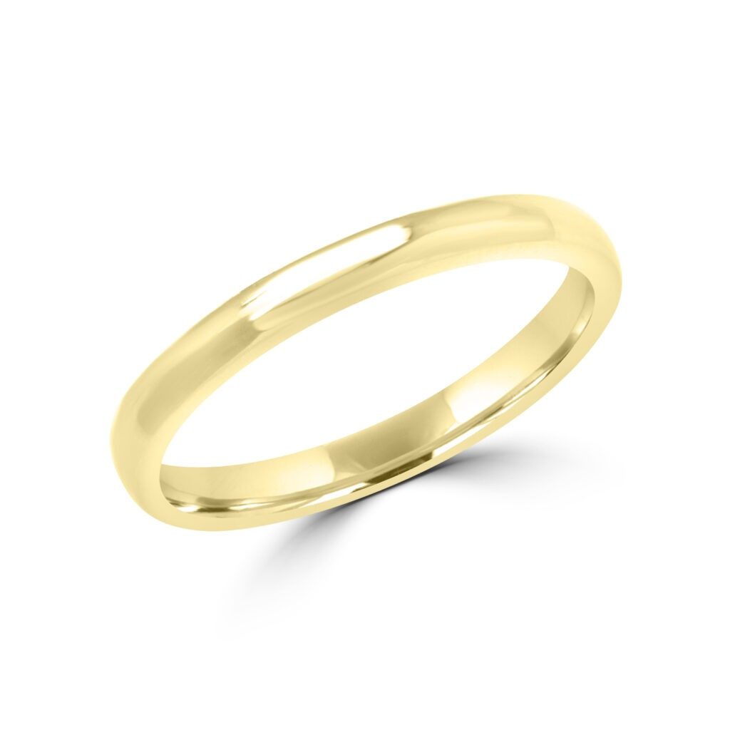 Refined wedding band in yellow gold 2mm