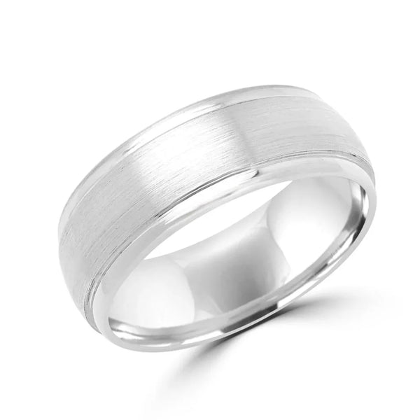Bombele wedding band in white gold 8mm
