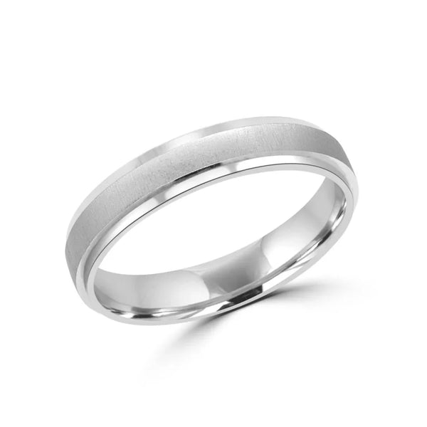 Men's brushed gold wedding band 4mm