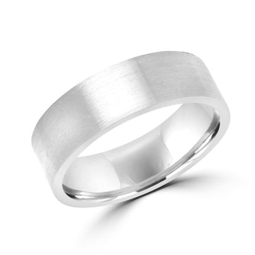 Gracious style wedding band in white gold 6mm