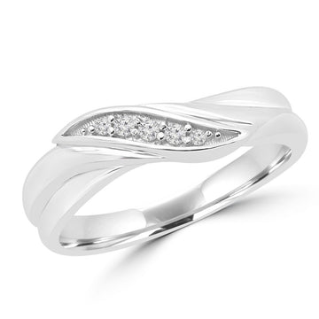 0.05 carat ring wedding band 10k white gold