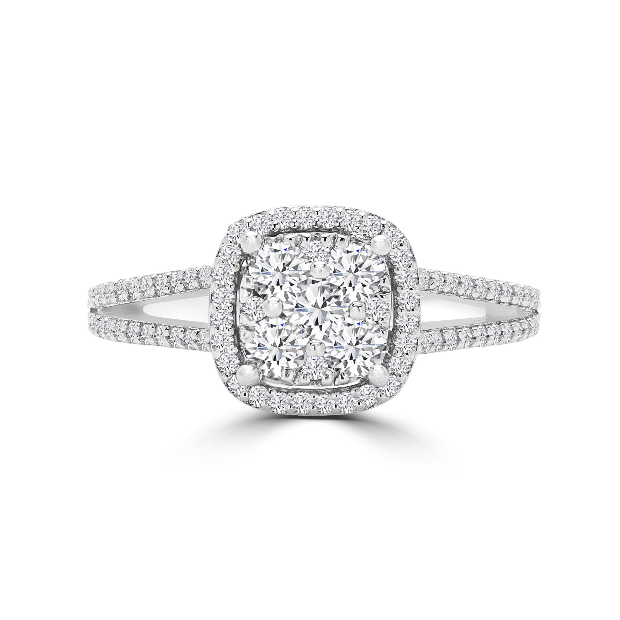 Steal her heart halo diamond ring (0.72 ctw) 14k white gold