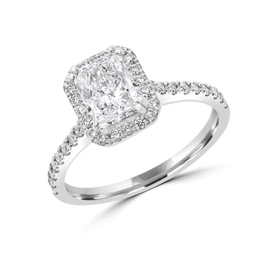Radiant cut lab-grown diamond engagement ring 1.34 (ctw ) 14k gold