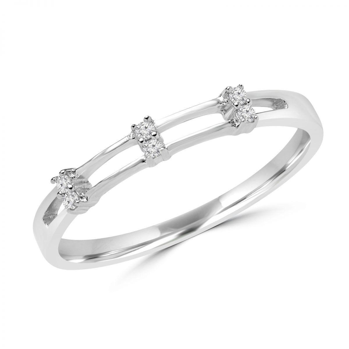 Round diamond promise ring in 0.06 (ctw) in 10k white gold