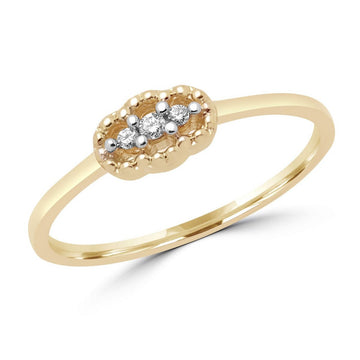 Bague de promesse Trinity 0,04 (ctw) en or jaune 10 carats