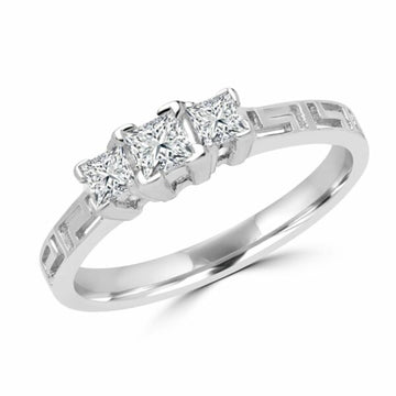 Diamants de 0,36 carat (ctw) en or blanc 10 carats