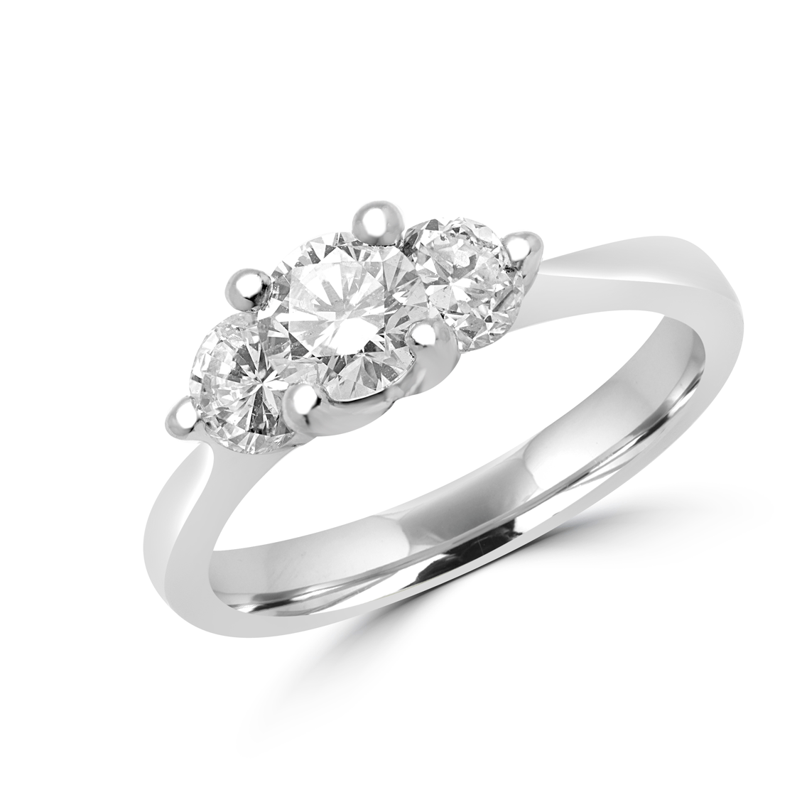 Bague avec diamants cultivés en laboratoire de rêve 1,08 (ct) en or blanc 14 carats