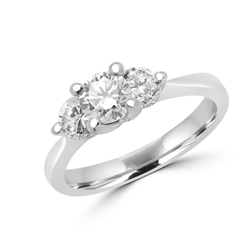 Bague avec diamants cultivés en laboratoire de rêve 1,08 (ct) en or blanc 14 carats