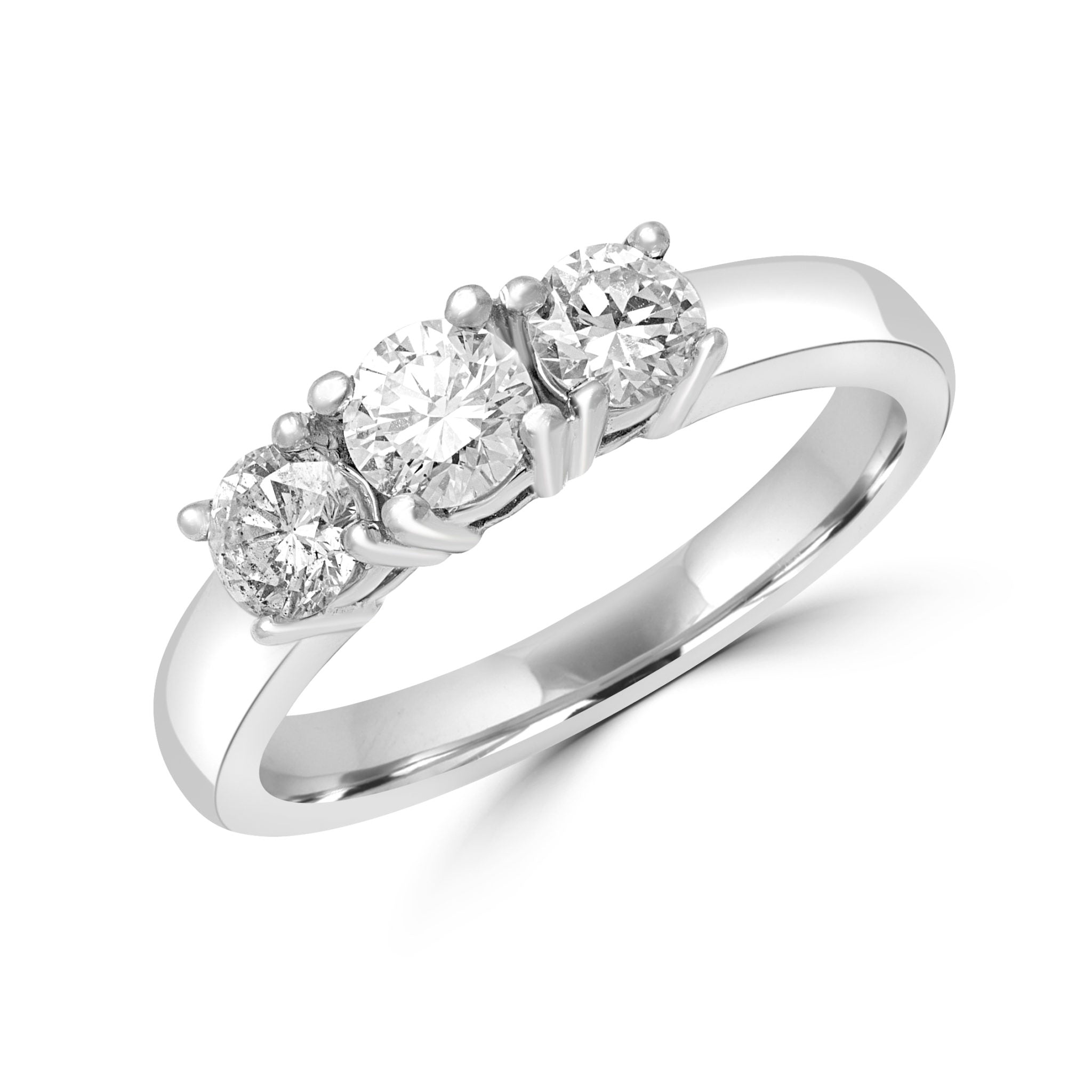 Timeless trinity ring 0.70 (ctw) in 14k white gold