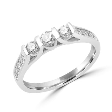 Sparkly diamond engagement ring 0.52 (ctw) in 14k white gold