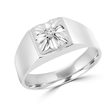 Men’s fashion diamond ring 0.06 (ctw) in 10k white gold
