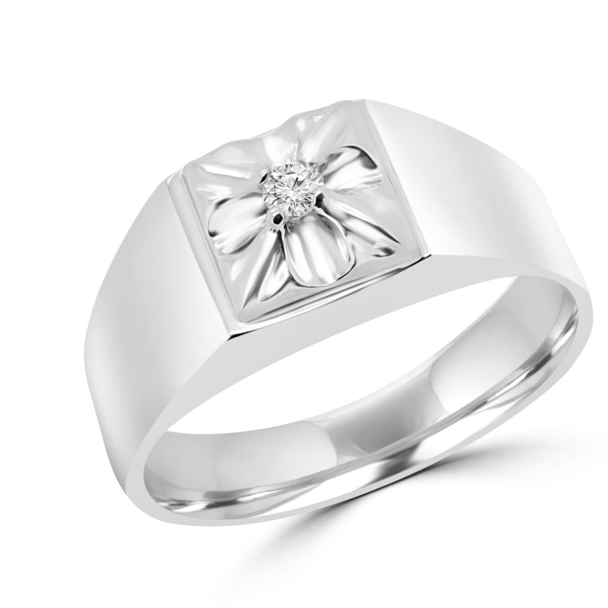 Men’s wedding diamond ring 0.06 (ctw) in white gold