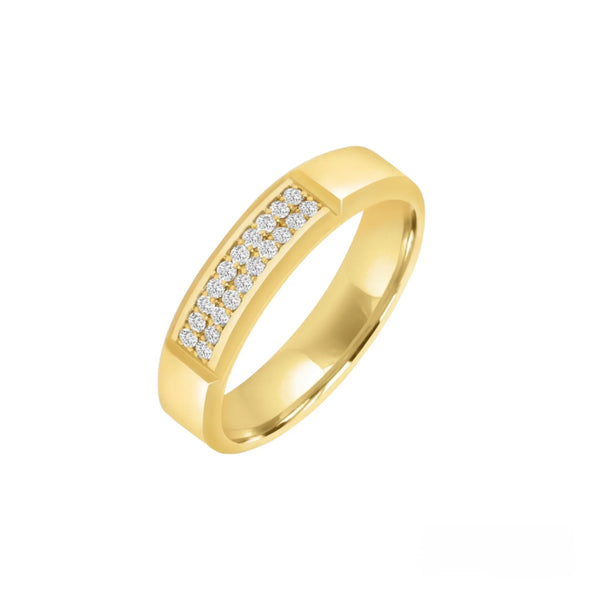 Men’s lab-Grown diamond 0.25(ctw) wedding band ring in 10k gold 5.5 mm