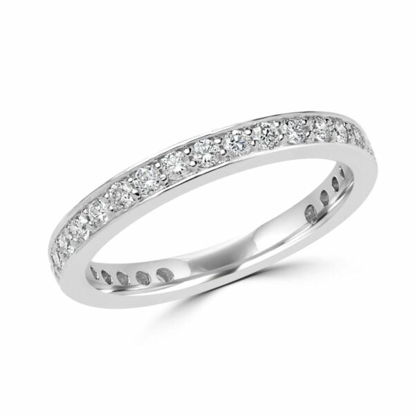 Alliance d'anniversaire d'éternité de 0,62 carat (ctw) en or blanc 14 carats