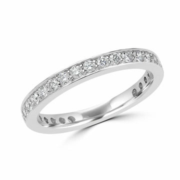 Alliance d'anniversaire d'éternité de 0,62 carat (ctw) en or blanc 14 carats