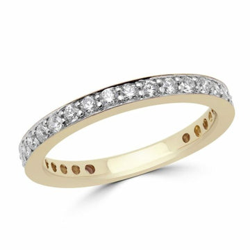 Alliance d'anniversaire d'éternité de 0,62 carat (ctw) en or jaune 14 carats