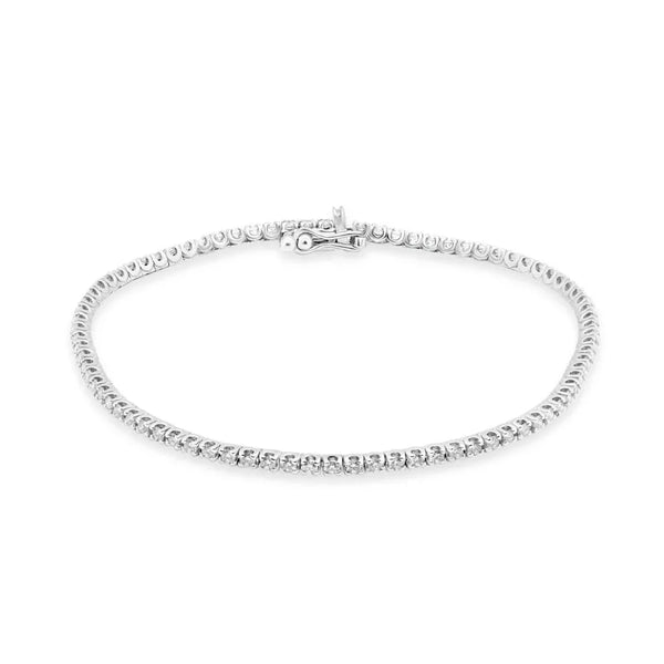 Lab-grown diamond tennis bracelet 1.5 (ctw) in 14k white gold