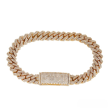 Cuban link diamond bracelet 7.2 (ctw) in 10k yellow Gold