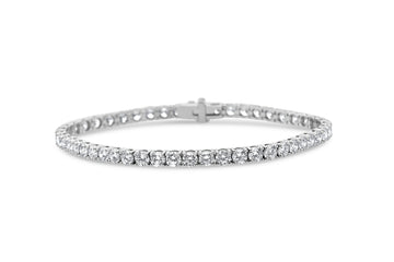 Bracelet tennis diamant synthétique 8,70 (ct) en or blanc 14 carats