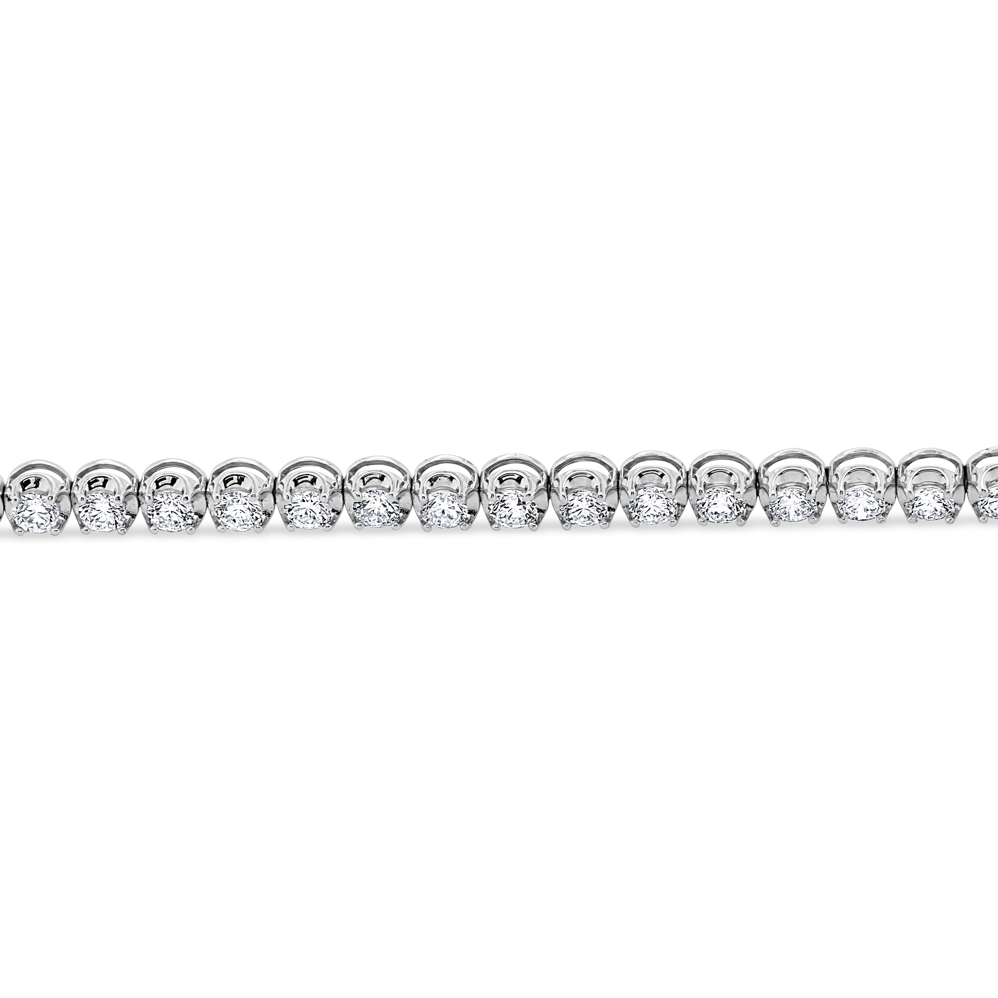 Bracelet tennis diamant synthétique 8,70 (ct) en or blanc 14 carats