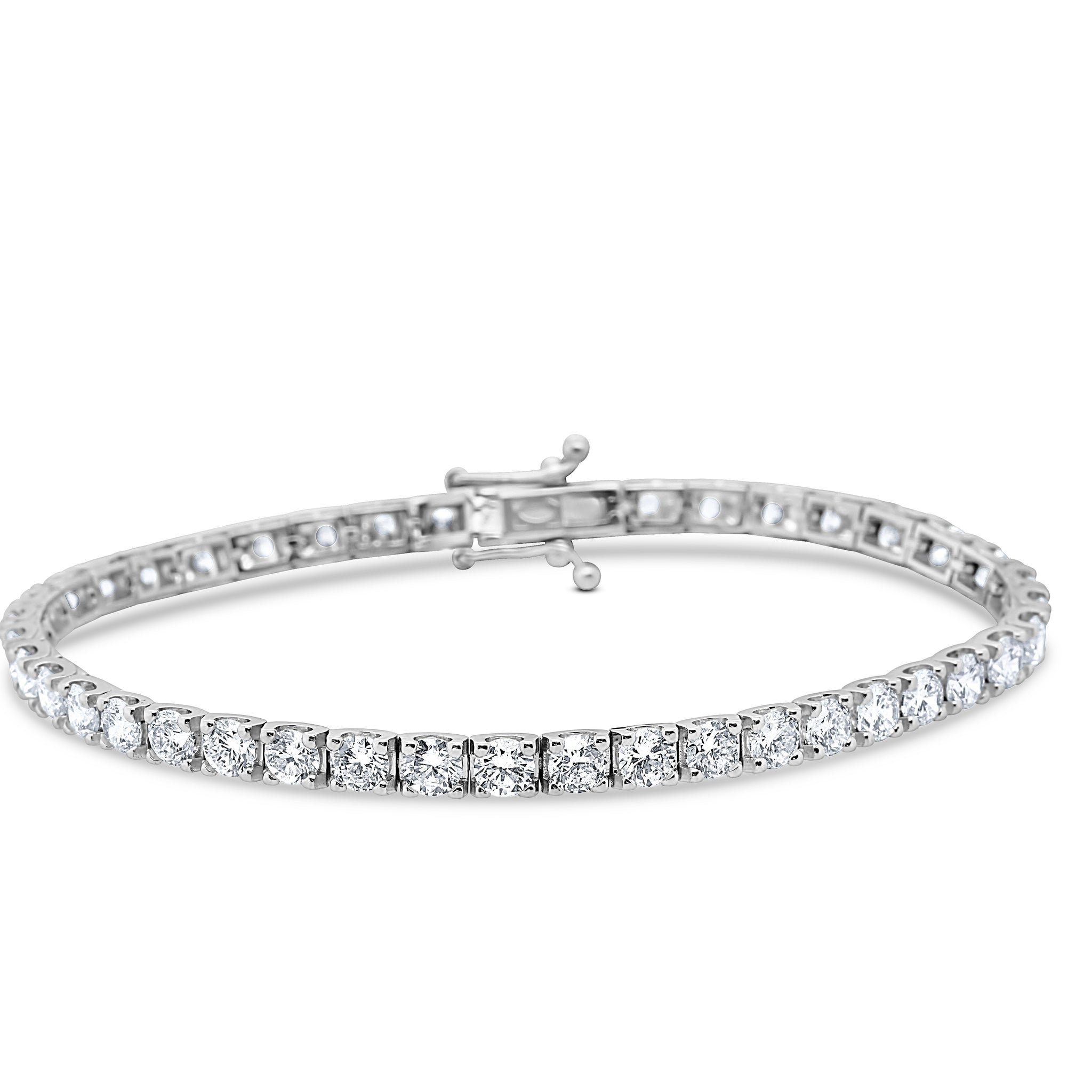 Bracelet tennis diamant synthétique 8,70 (ct) en or blanc 14 carats