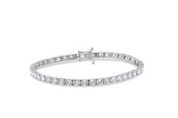 Bracelet tennis diamant synthétique 8,70 (ct) en or blanc 14 carats