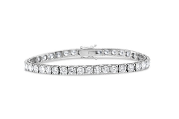 Bracelet tennis diamant synthétique 8,70 (ct) en or blanc 14 carats