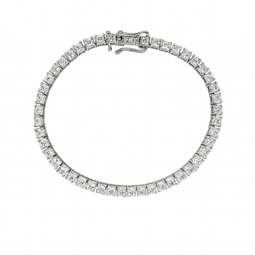 Bracelet tennis diamant synthétique 8,70 (ct) en or blanc 14 carats