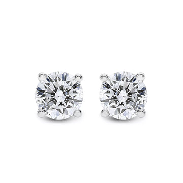 Diamond stud earrings 0.70 (ctw) in 14k white gold