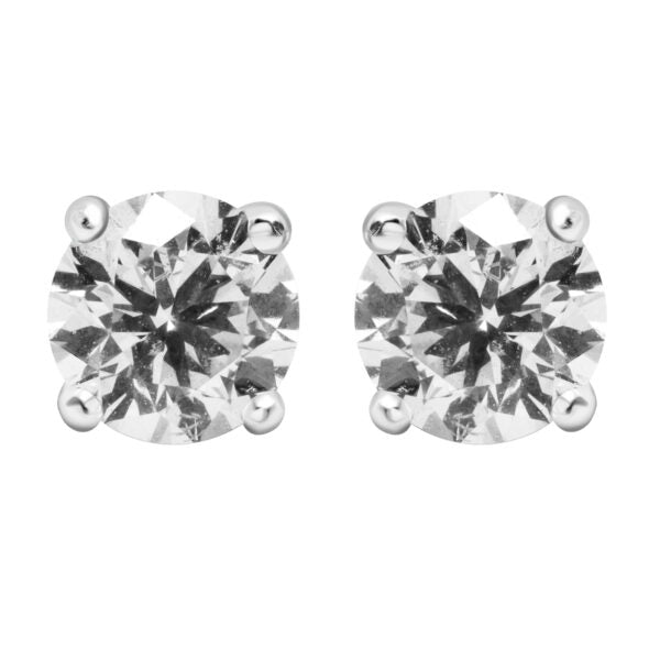 Lab grown diamond stud earrings  2.41 (ctw)D VS1 in 14k gold