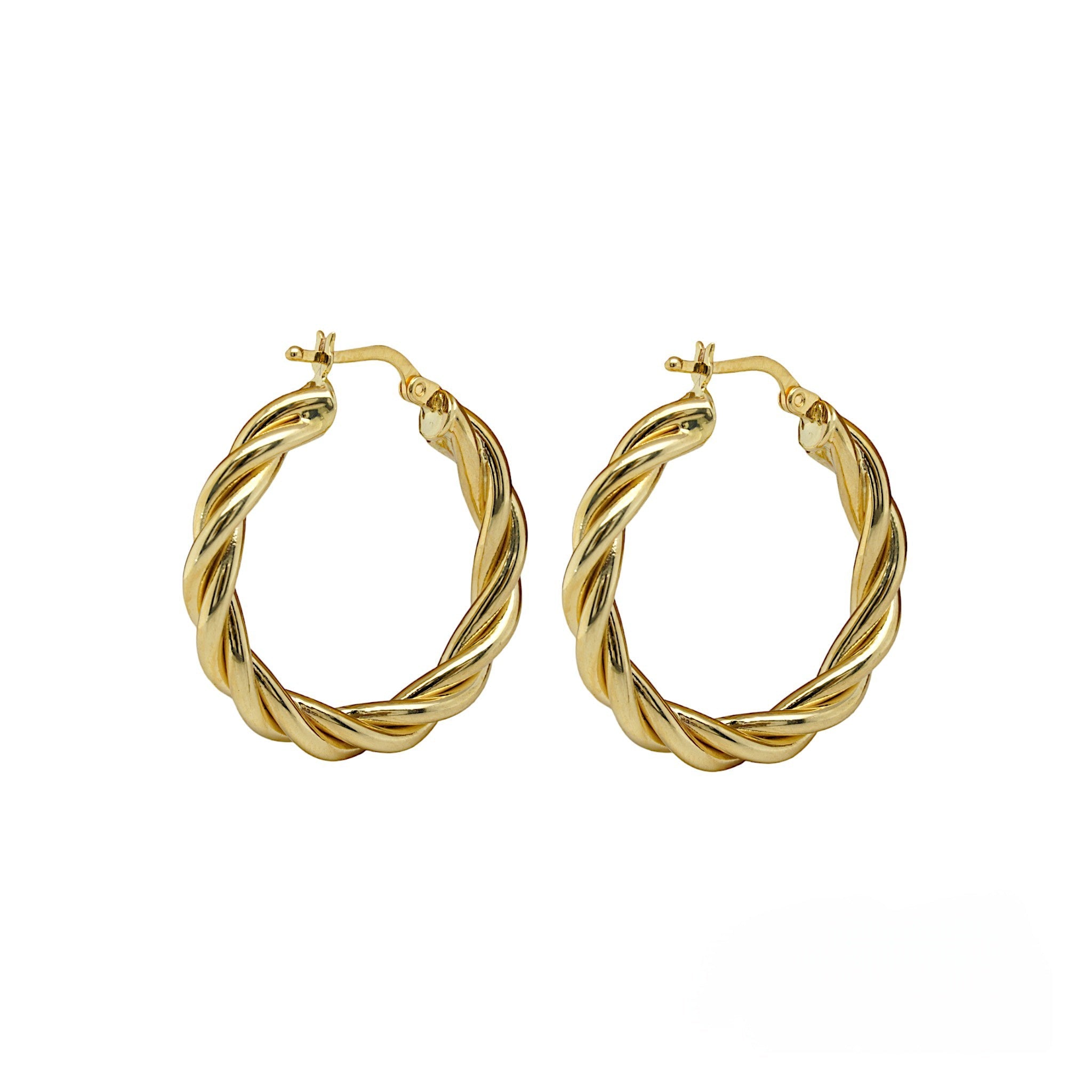 Summertime 14K Yellow gold hoop earrings