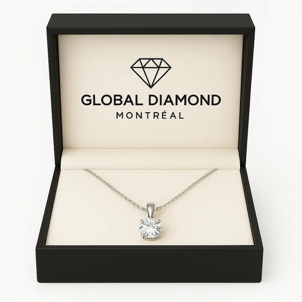 1.00 Carat (ctw) Lab-Grown Diamond Pendant in 14k Gold, Glistening with Sparkle