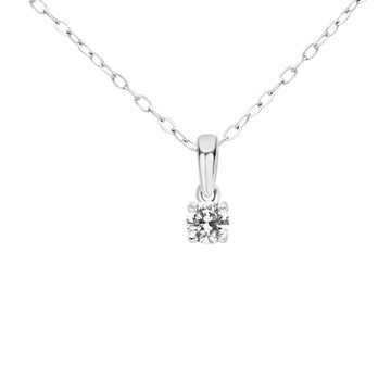 Pendentif solitaire diamant de laboratoire 0,25 (ctw)F VS en or 14 carats