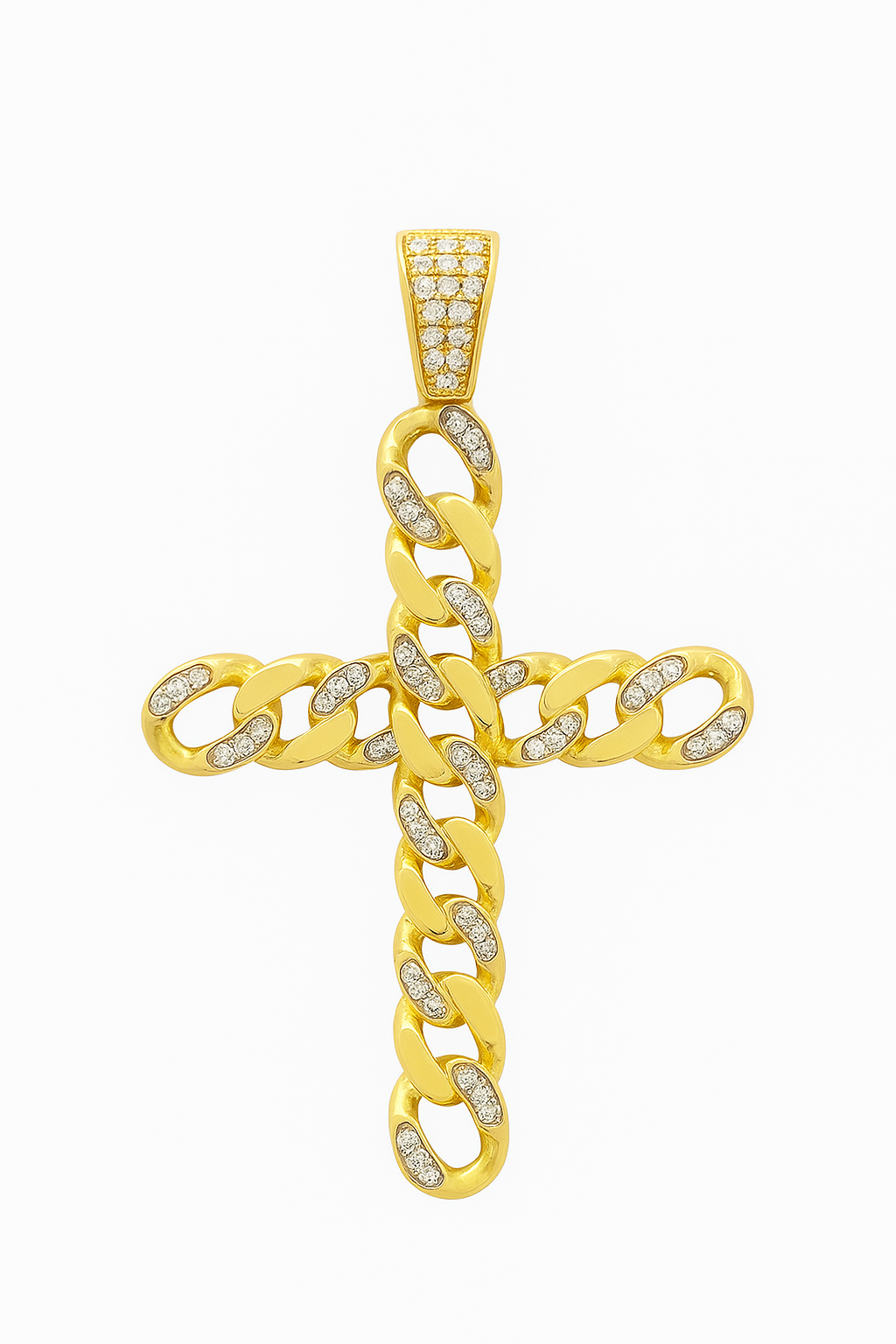 Pendentif croix en or jaune 10K
