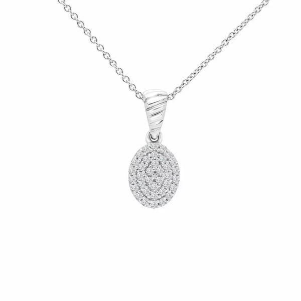 Breathtaking diamond pendant in 14k white gold