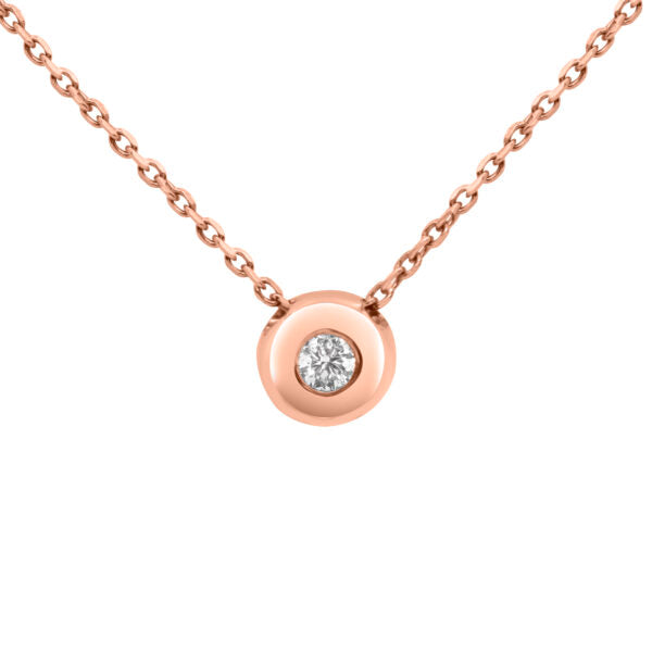 Pendentif diamant 0,20 carat (ctw) en or rose 18 carats