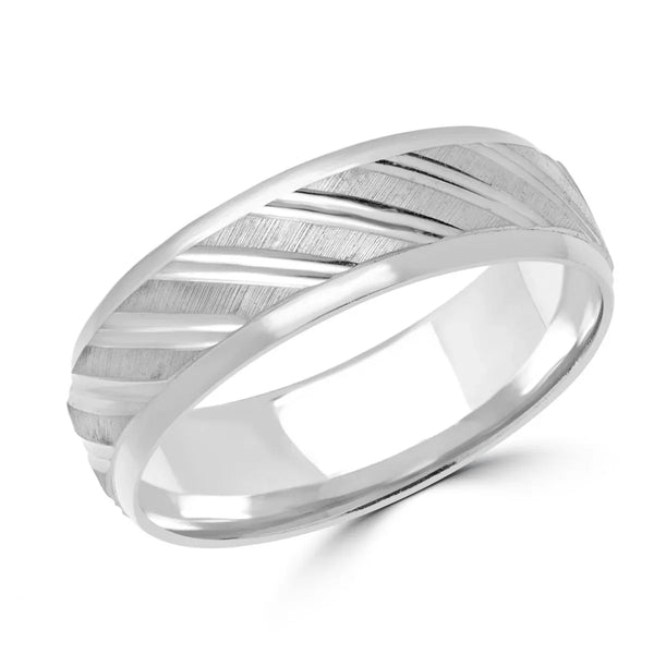 Wedding Band Matte & High Polished 6MM