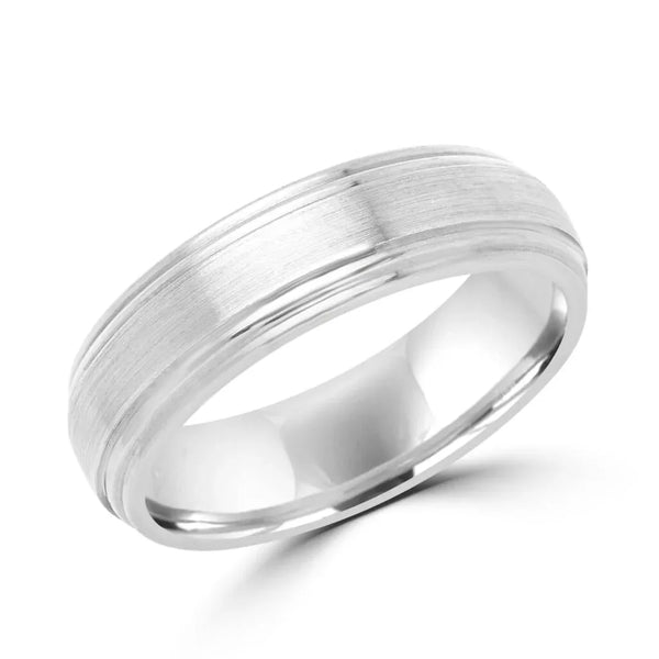 Timeless white gold wedding band (6 mm)