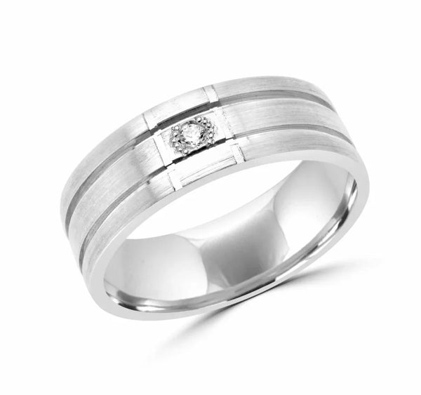 Men classic diamond 0.05 (ctw) wedding band