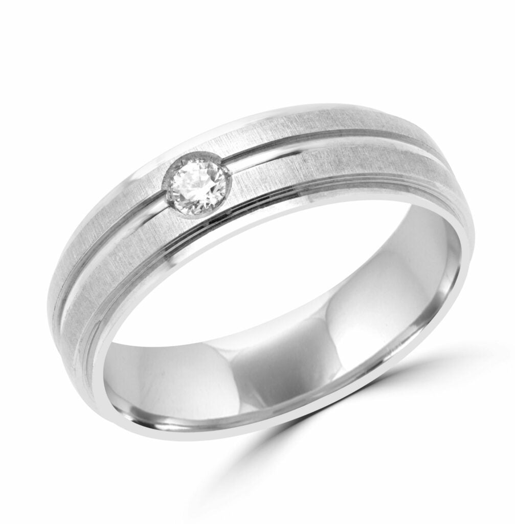 Men durable diamond wedding band 0.15 (ctw)