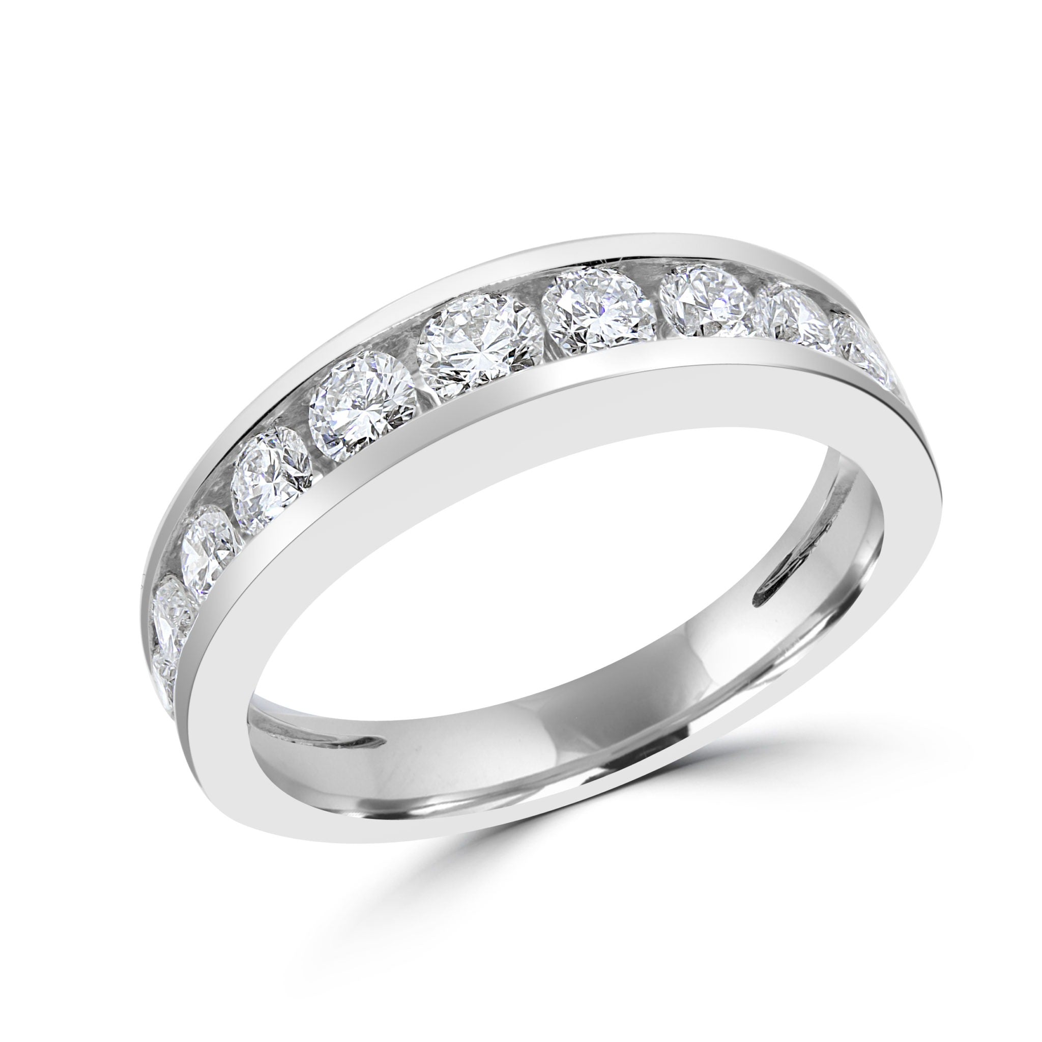 Trendy semi-eternity wedding band 1.01 (ctw) in 14k gold