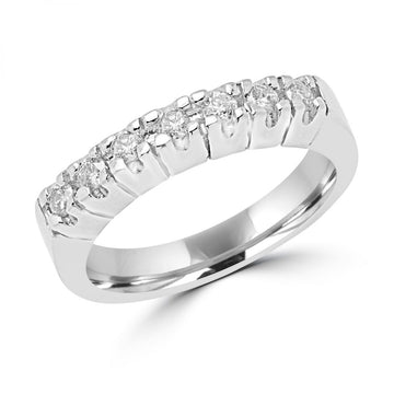 Shinny semi-eternity diamond ring 0.50 (ctw) in 14k white gold