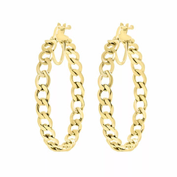 10K Yellow gold hoop earrings