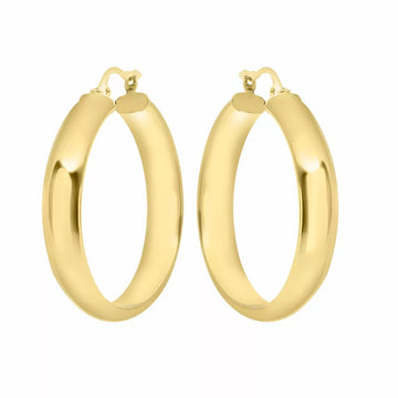 10K Yellow gold hoop earrings