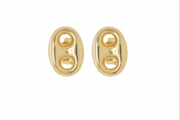 Fancy 10K Yellow gold stud earrings
