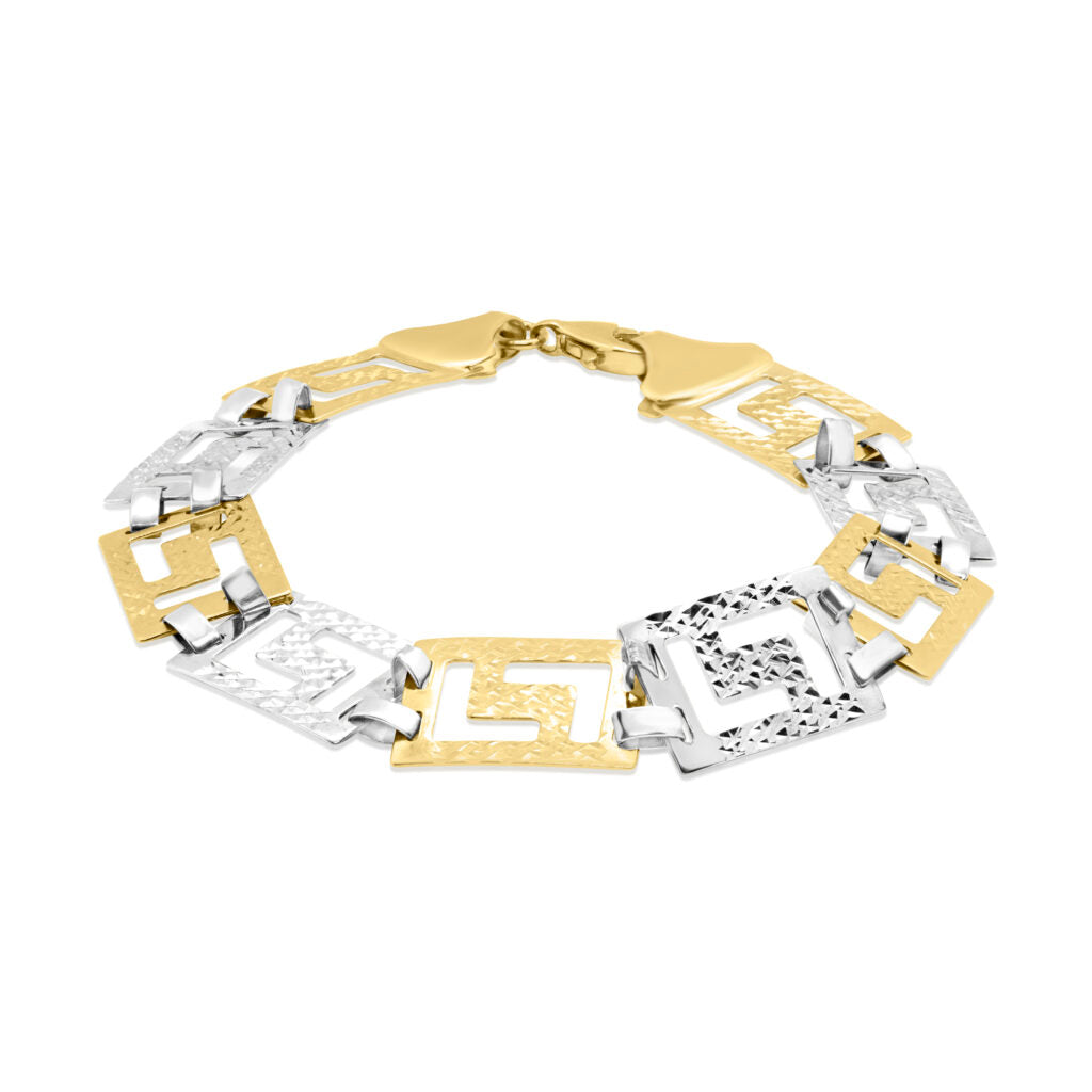 7″ 10K white & yellow gold bracelet