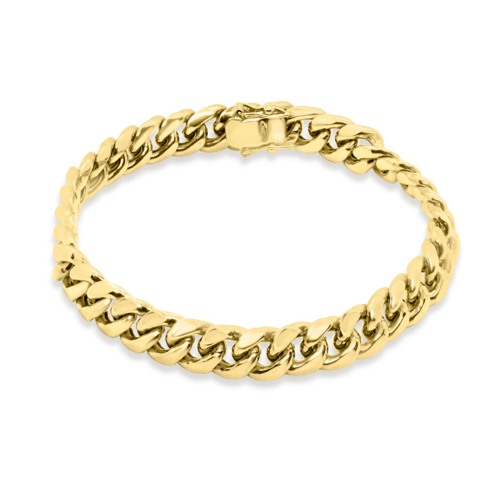 8.5″ 10K Yellow Gold cuban link bracelet